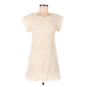 Nordstrom Cream Lace Shift Dress